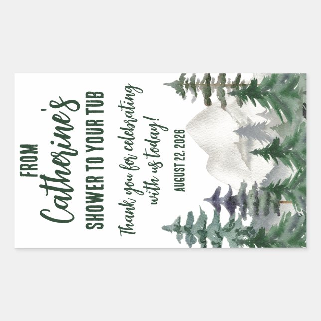 From my Shower to your Tub Bath Favour Gift Rectangular Sticker (Front)