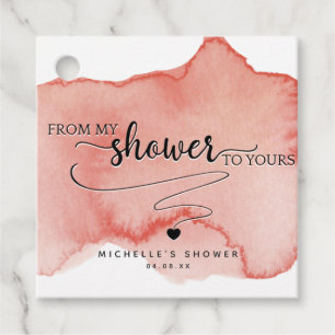 From my Shower to Yours, Blush, Rose Gold Favour Tags
