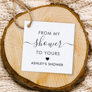 From My Shower To Yours, Bridal Shower Tag, Kraft Favour Tags