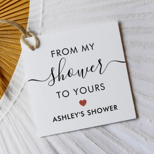 From My Shower To Yours, Bridal Shower Terracotta Favour Tags