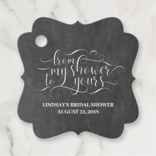 From My Shower To Yours Favour Tags