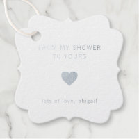 From My Shower To Yours Silver Foil Bridal Shower