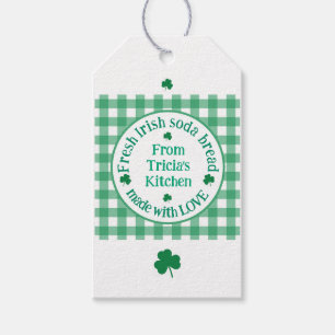 From NAME Kitchen with Love Irish Green Check Gift Tags