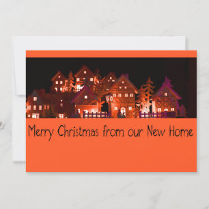From New Home  Illuminated Christmas Houses Invitation