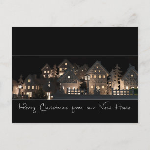 From New Home Illuminated Christmas Houses Postcard