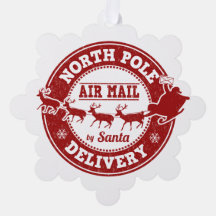 From North Pole Delivery  Christmas Gift  ornament
