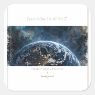 From Orbit It's All Small Stoic Sticker