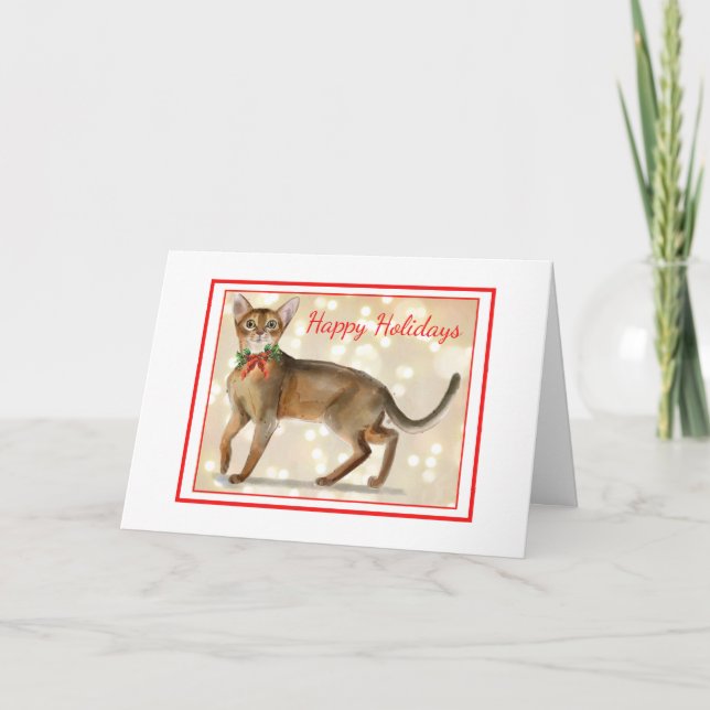 From Our Cat to Your Cat Christmas Greeting Card (Front)