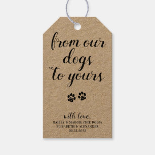 From Our Dogs Biscuit Bar Dog Treat Wedding Favour Gift Tags