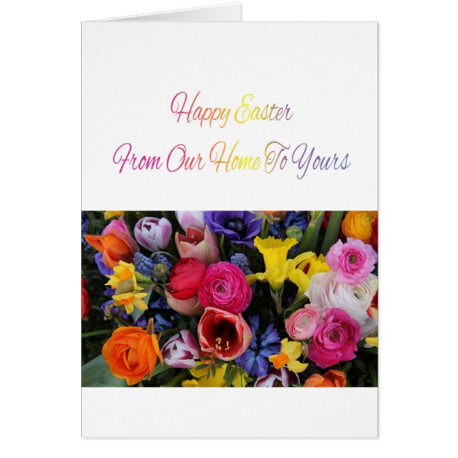 From our home Happy Easter Springflower bouquet (Front)