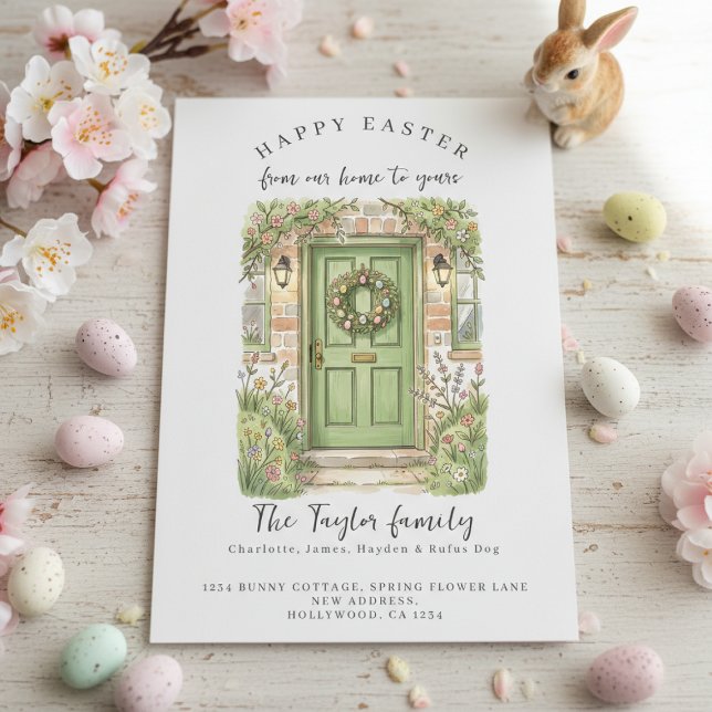 From Our Home to Yours Easter Holiday Card (From Our Home to Yours Easter Holiday Card by Ricaso. Ideal for new home, business/corporate use)