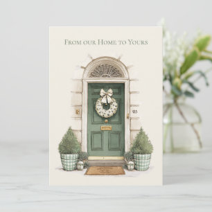 From Our Home to Yours Green Holiday Christmas Card