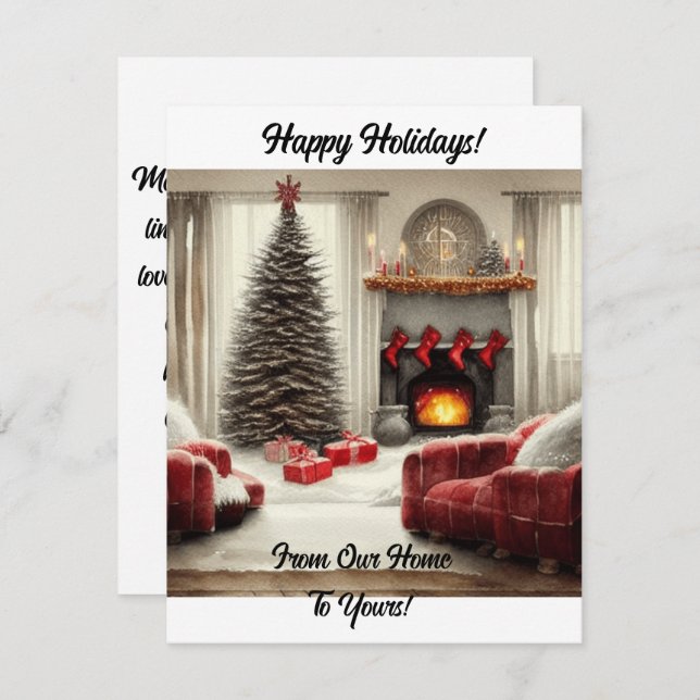 From Our Home To Yours Holiday Card (Front/Back)