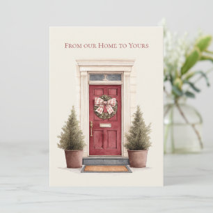 From Our Home to Yours Red Holiday Christmas Card