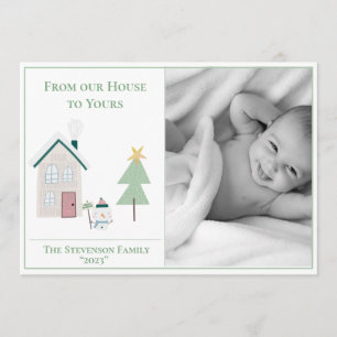 From Our House To Yours Photo Xmas Holiday Card