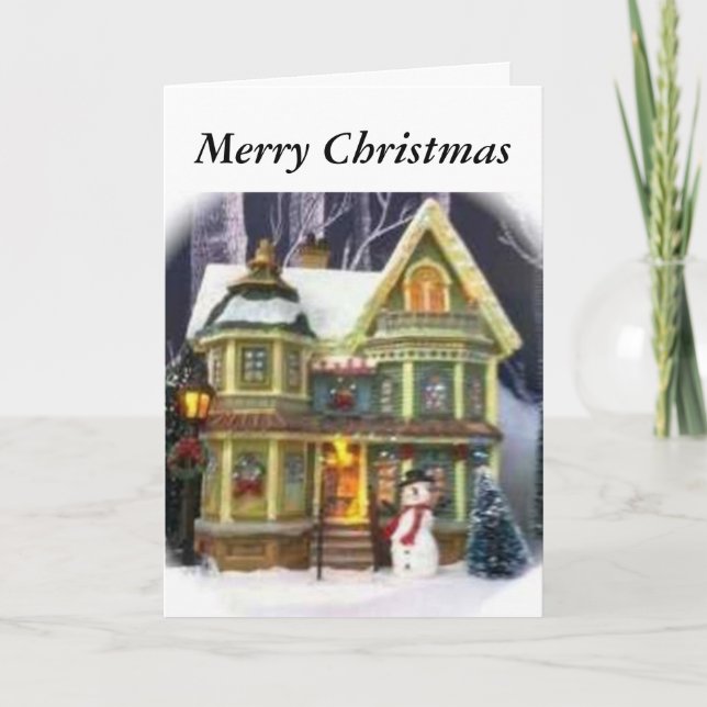 From "Our house to Yours" Traditional style Holiday Card (Front)