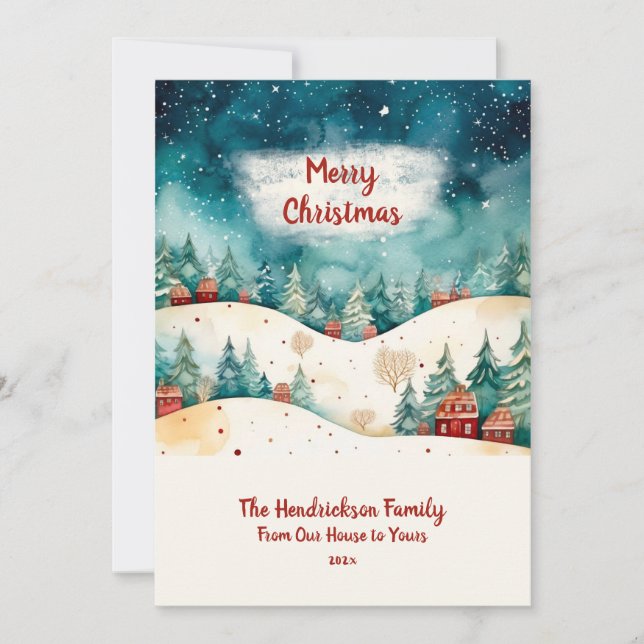 From Our House Vintage Photo Christmas Card (Front)