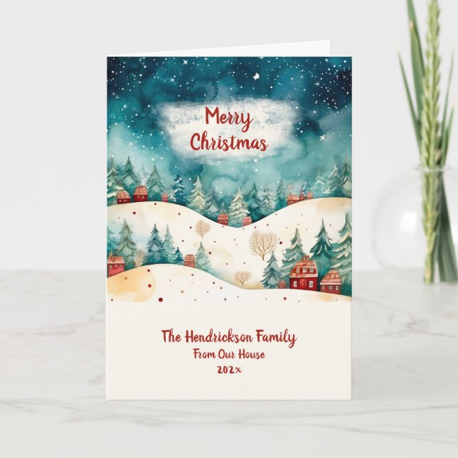 From Our House Vintage Photo Christmas Card (Front)