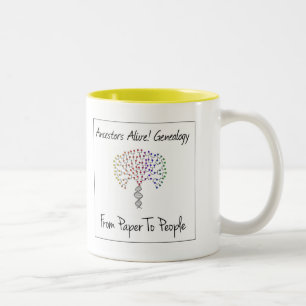 From Paper To People Logo/#allcousins Two-Tone Mug