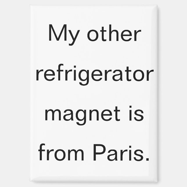 From Paris refrigerator magnet (Front)