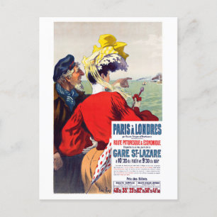 From Paris to London Postcard