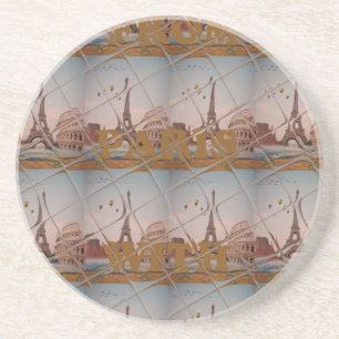 From Paris With Love blue sky colours Coaster