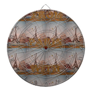 From Paris With Love blue sky colours Dartboard