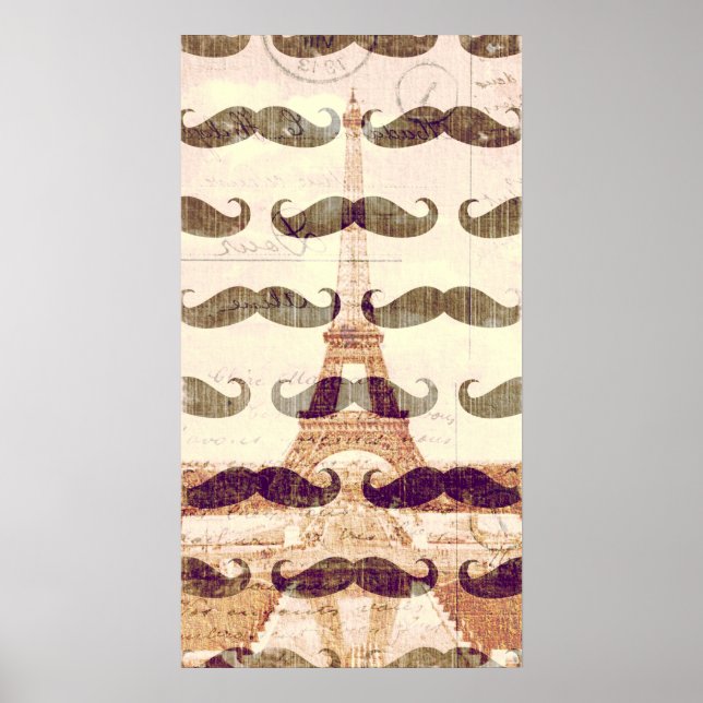 From Paris with moustache Poster (Front)