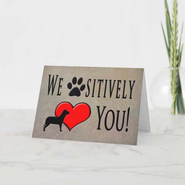 From Pets to Owner for Birthday - LOVE YOU! Card (Front)