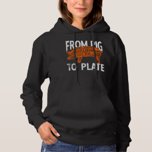 From Pig To Plate Butcher Meat Butchery Shop Hoodie