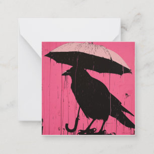 From Puddles to Precision: Minimalist Crow Card