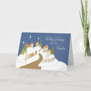 From Realtor Christmas Cosy Houses in Snow Card