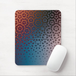 From Red to Blue Geometric Pattern Mouse Mat