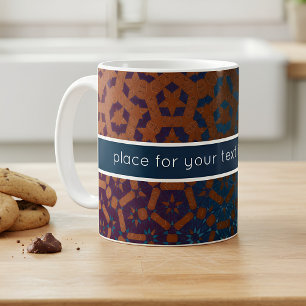 From Red to Blue Geometric Pattern with text Coffee Mug