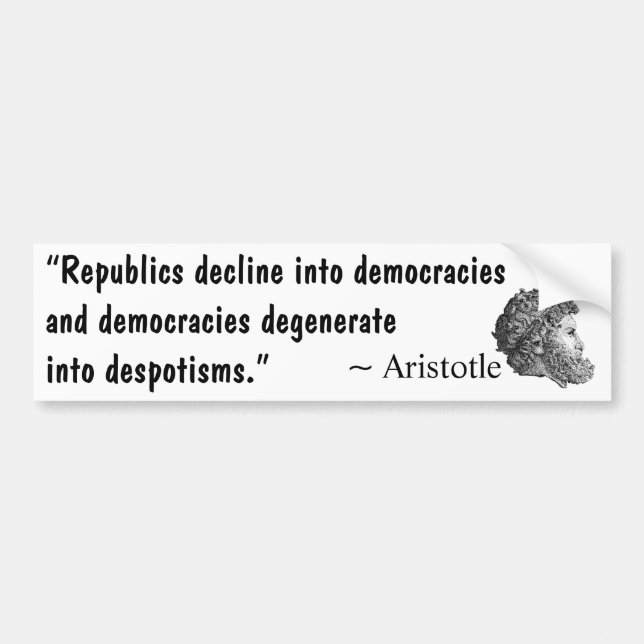 From Republic to Despotism Bumper Sticker (Front)