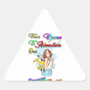 From Rescue To Adventure Our Journey Begins Paws Triangle Sticker