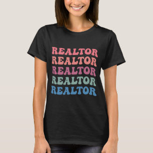 From Retro Vibes to Modern Estates:Groovy Realtor T-Shirt