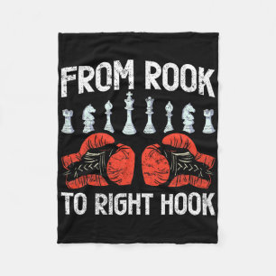 From Rook To Right Hook Chess Boxing Fusion  Fleece Blanket