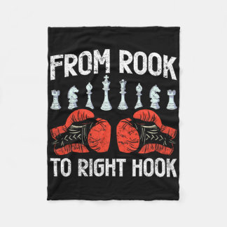From Rook To Right Hook Chess Boxing Fusion  Fleece Blanket