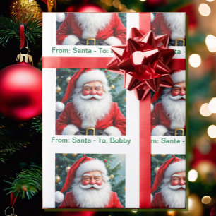 From Santa Add Child's Name A Special Christmas Wrapping Paper