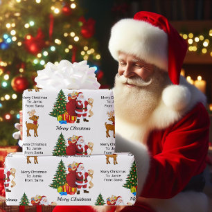 From Santa Child's Name Christmas Wrapping Paper