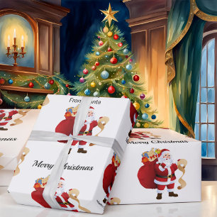 From Santa Child's Name Christmas Wrapping Paper