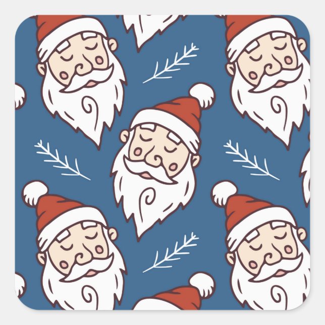 From Santa Child's Name Merry Christmas Family    Square Sticker (Front)