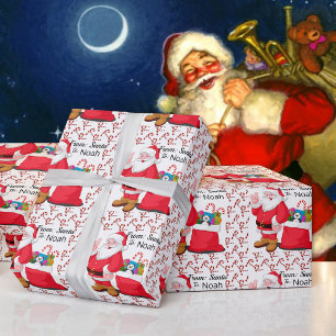 From Santa Child's NAME Personalise Wrapping Paper