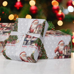 From Santa Claus Add Child's Name Boy or Girl Wrapping Paper