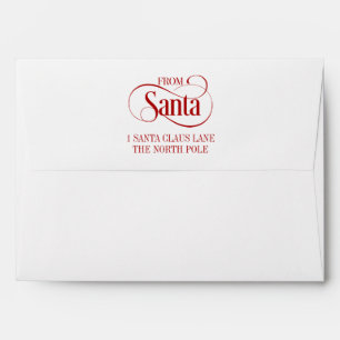 From Santa Claus Christmas Holiday Envelope