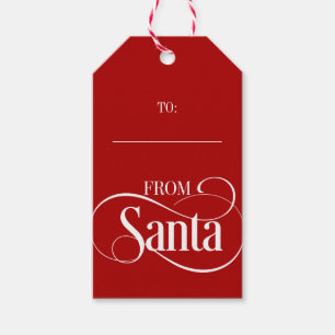 From Santa Claus Christmas Holiday Gift Tags
