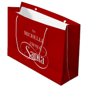 From Santa Claus Christmas Holiday Large Gift Bag