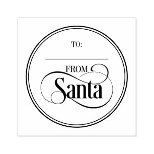 From Santa Claus Christmas Holiday Rubber Stamp