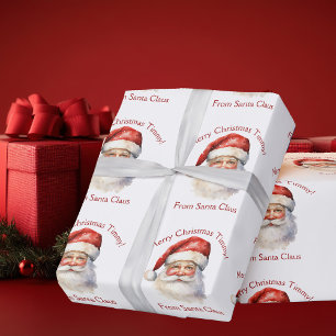 From Santa Claus Personalized Kids Christmas Wrapping Paper